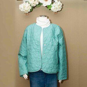 NWT J. Crew Lightweight Quilted Heart Jacket in Adventurine